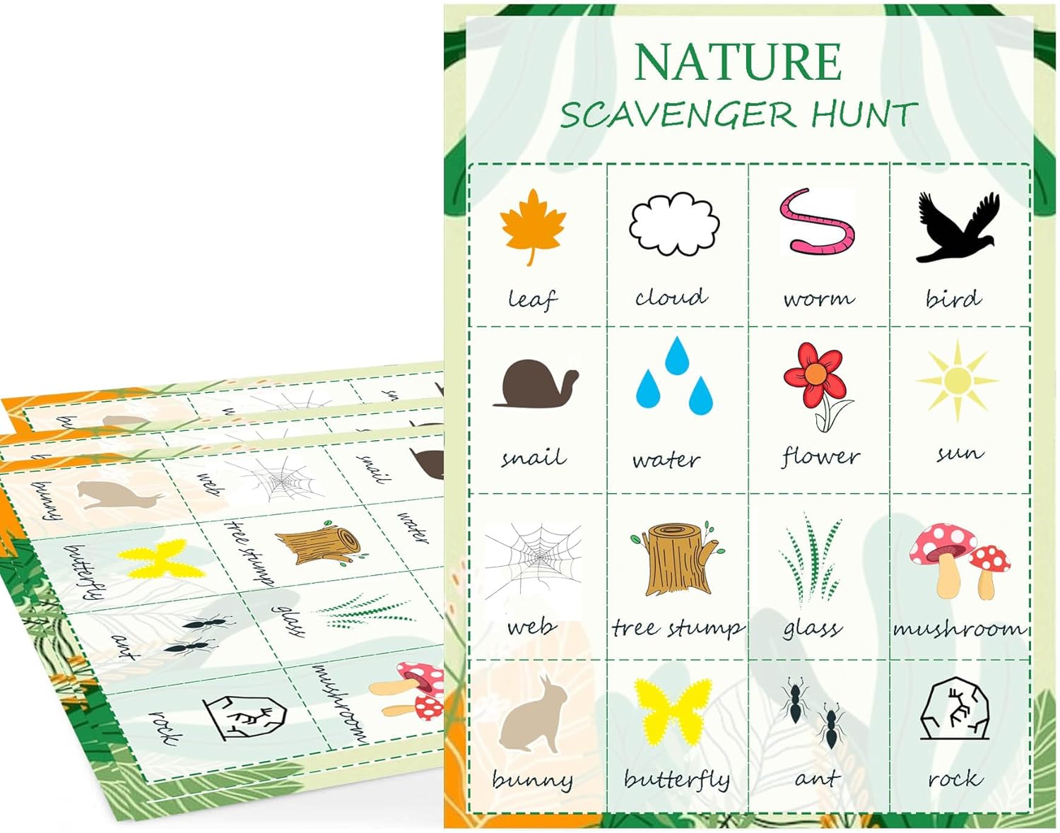 Scavenger Hunt Card - Nature Scavenger Hunt Cards Nature Party