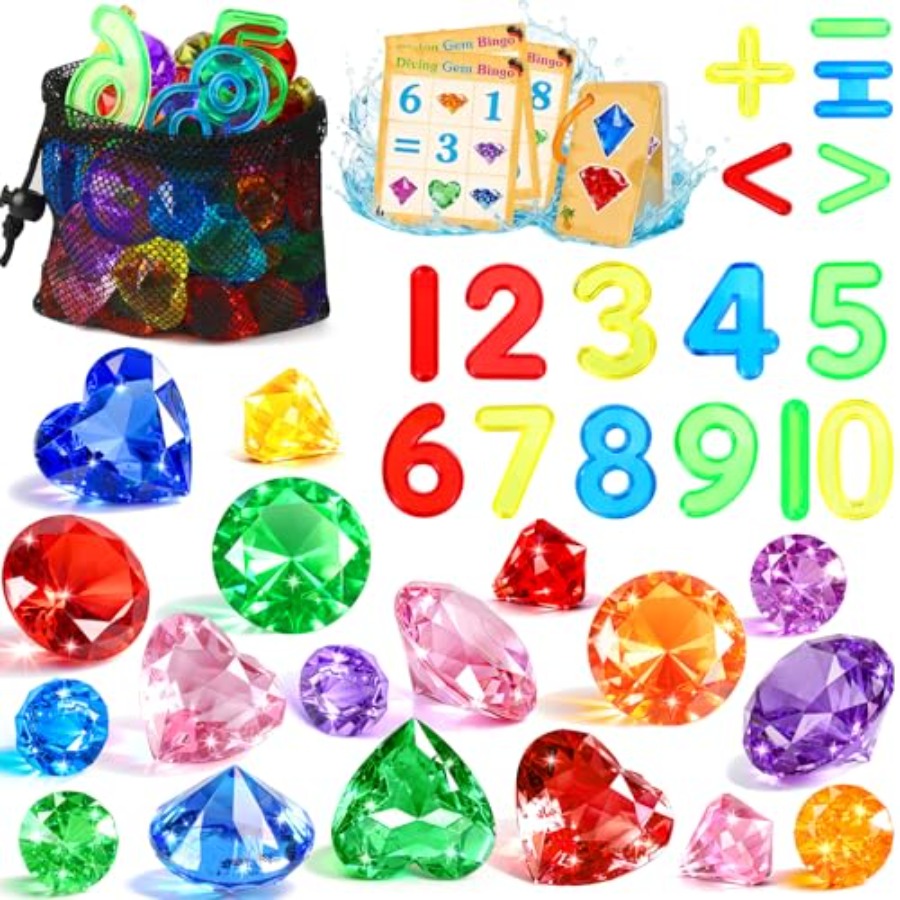 Pool Toys Diving Gems, 54 Pcs  – Scavenger Hunt Card recenzja i cena