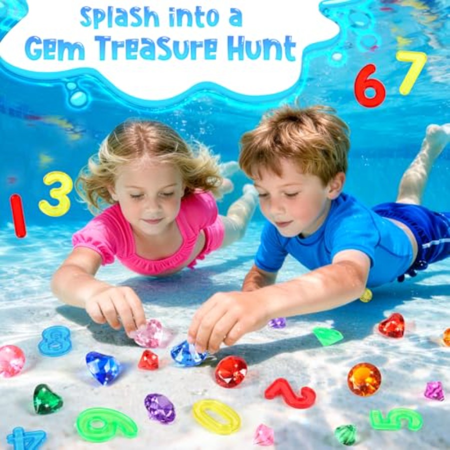 Pool Toys Diving Gems, 54 Pcs  – Scavenger Hunt Card recenzja i cena