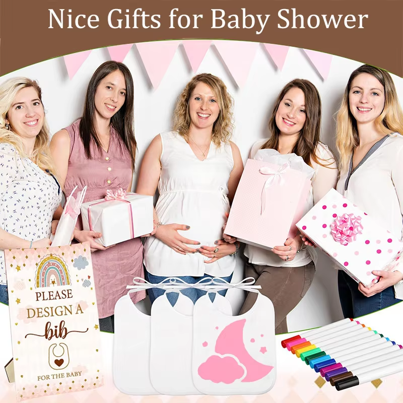 6-30Sets Baby Shower Games Bib – Party Games No Supplies recenzja i cena