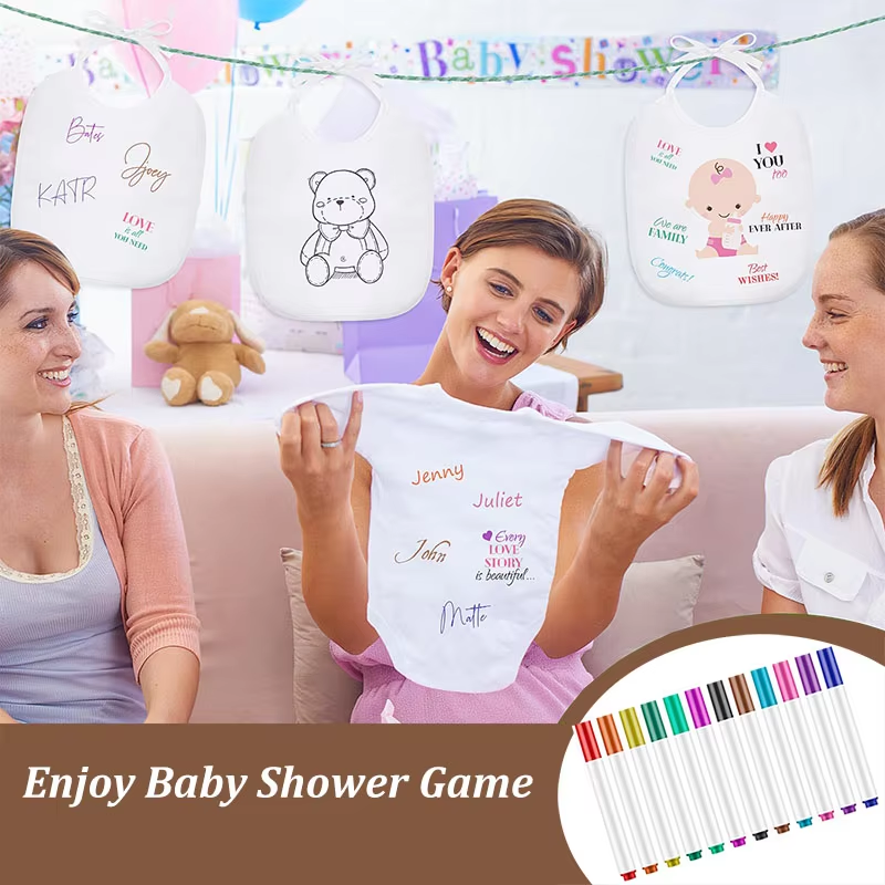 6-30Sets Baby Shower Games Bib – Party Games No Supplies recenzja i cena