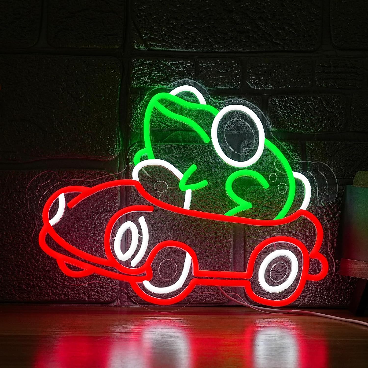 Frog Driving Car Neon Sign Art – Party Games Gifts recenzja i cena