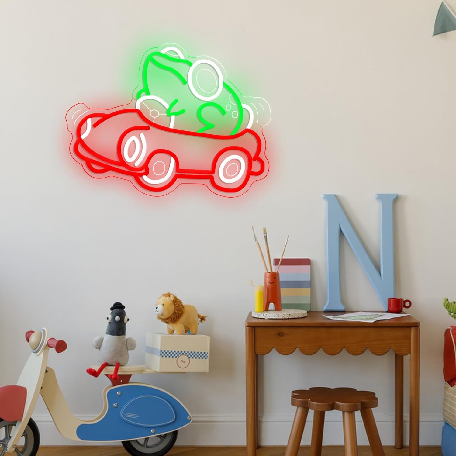 Frog Driving Car Neon Sign Art – Party Games Gifts recenzja i cena