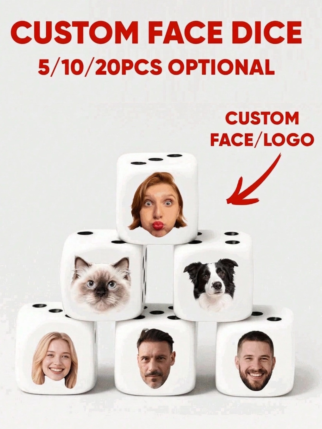Custom Face Dice Personalized  – Party Games Graduation recenzja i cena
