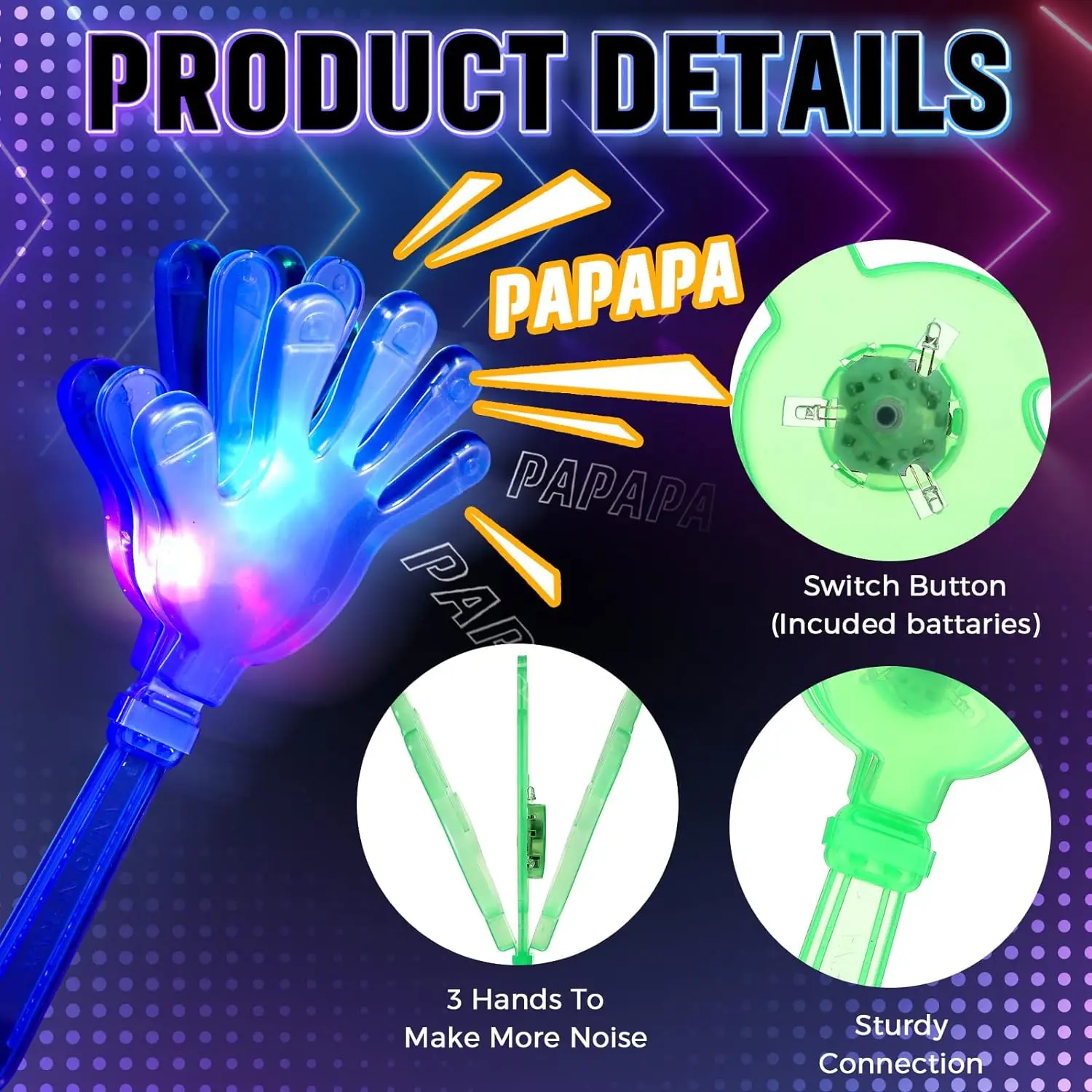 12pcs Hand Clappers Light up L – Party Games Graduation recenzja i cena