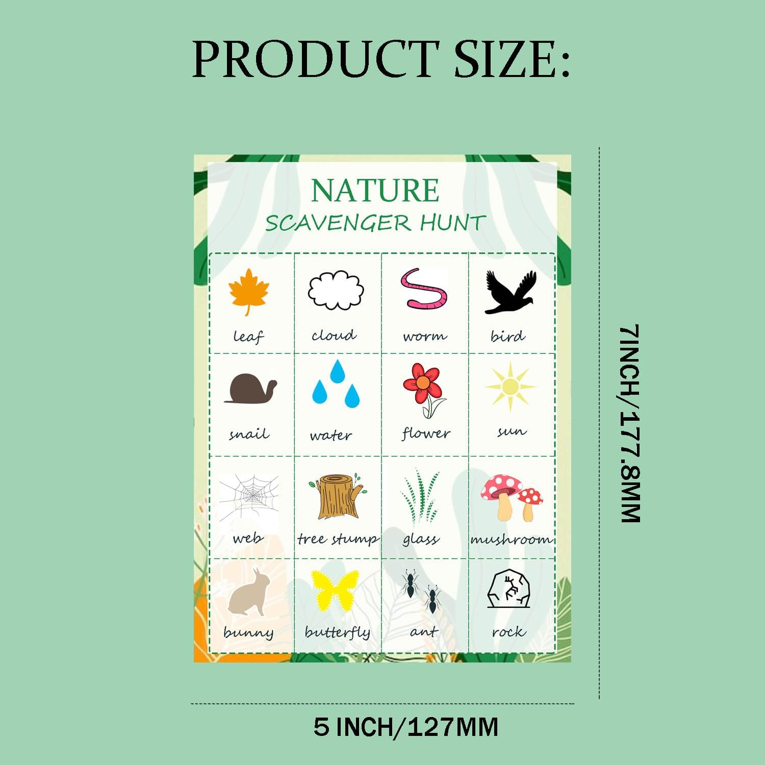 Nature Scavenger Hunt Cards Na – Scavenger Hunt Card recenzja i cena