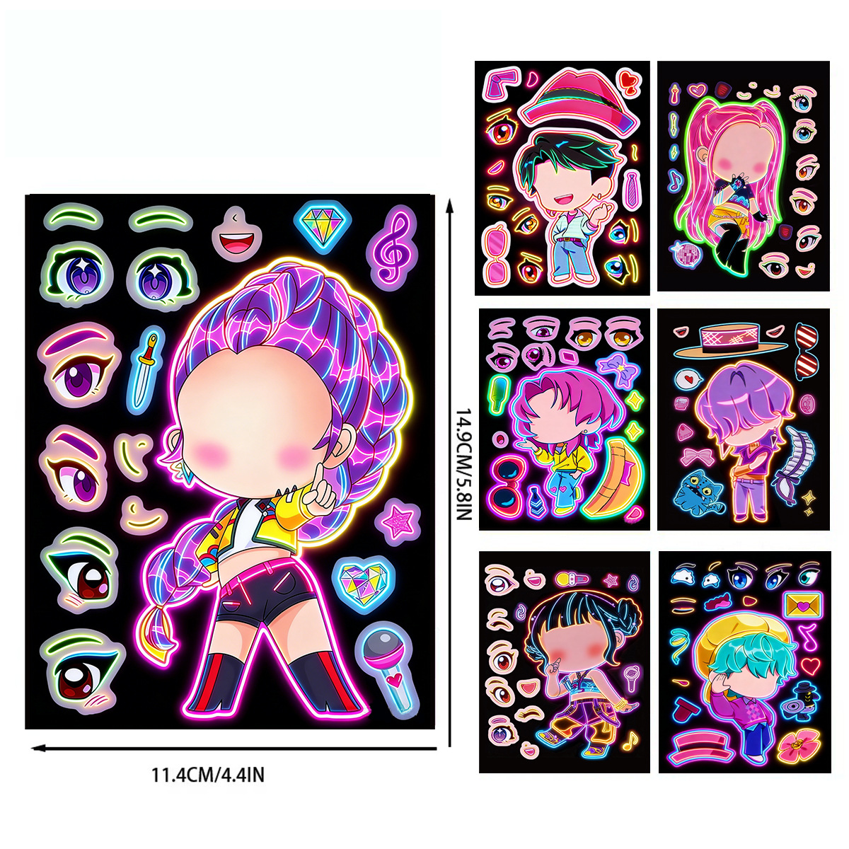 8pcs Funny Girls Stickers Toys – Party Games Music recenzja i cena