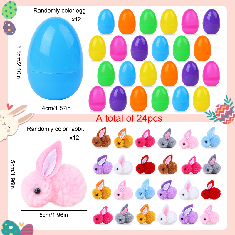 24Pcs Cute Easter Egg with Rab – Party Games Easter Egg recenzja i cena