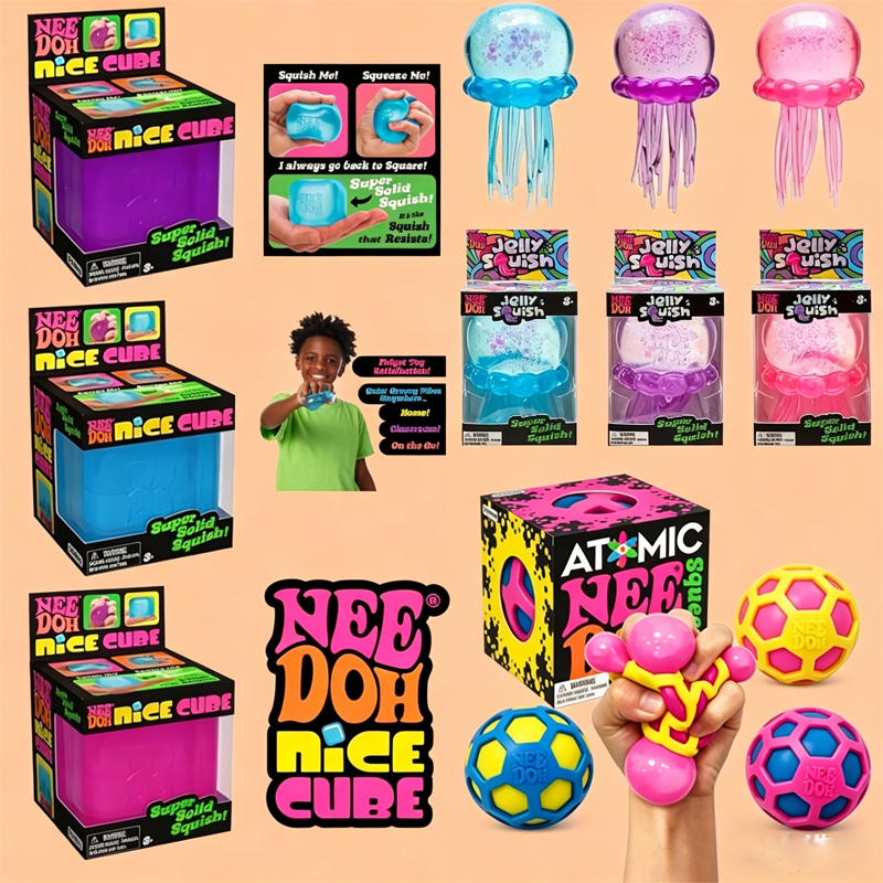 NeeDoh Squishy Schylling Atomi – Party Games Questions recenzja i cena