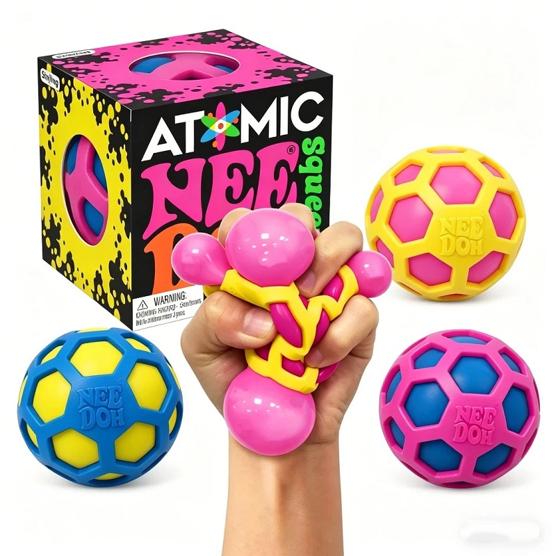 NeeDoh Squishy Schylling Atomi – Party Games Questions recenzja i cena