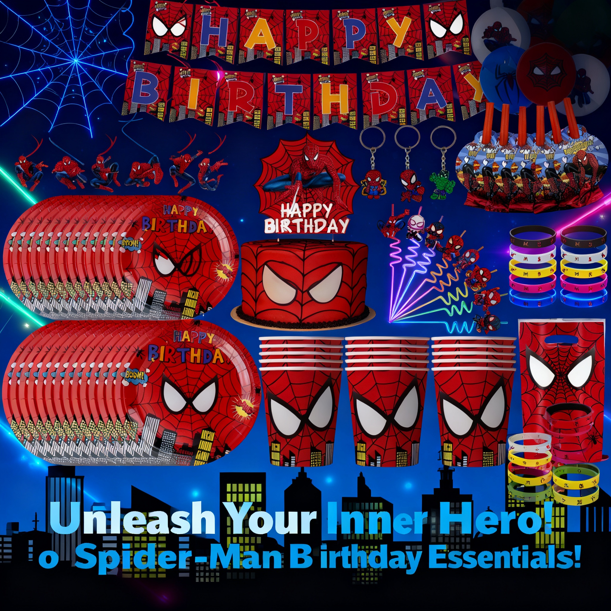 Spiderman Birthday Party Decor – Party Games Questions recenzja i cena