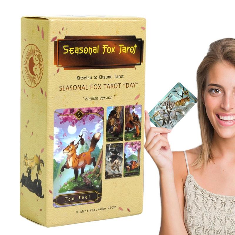 78pcs Tarot Cards Seasonal Fox – Party Games Meaning recenzja i cena
