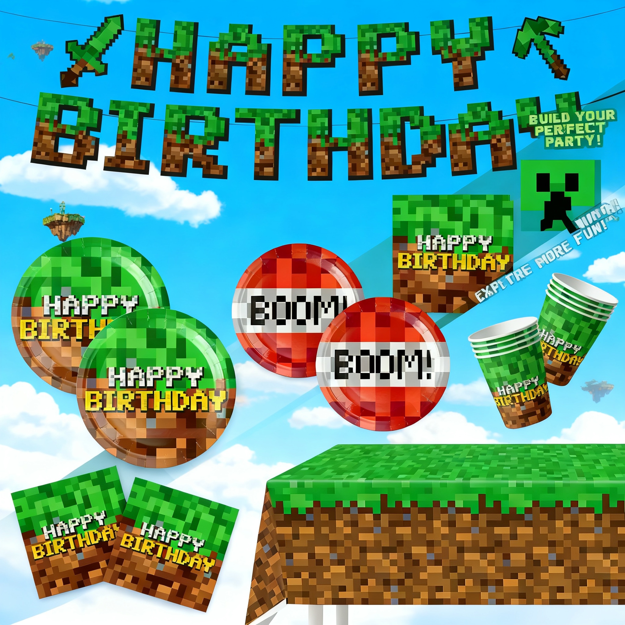 Minecraft Themed Birthday Part – Party Games Good recenzja i cena