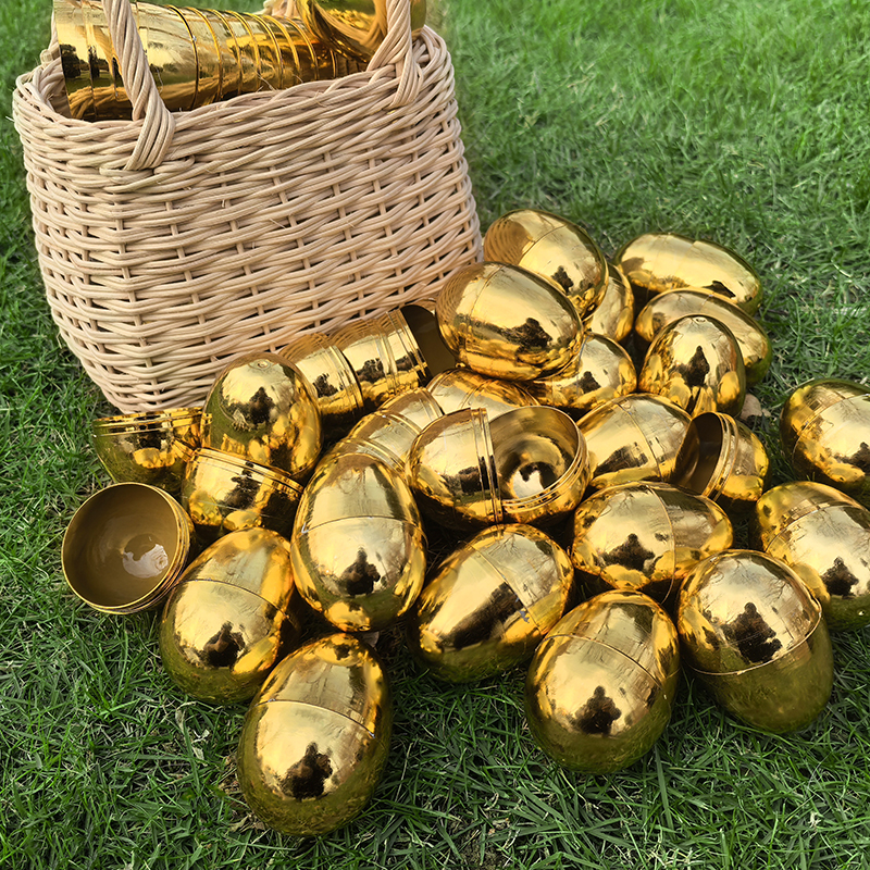 6-24Pcs Golden Easter Eggs Pla – Party Games Easter Egg recenzja i cena