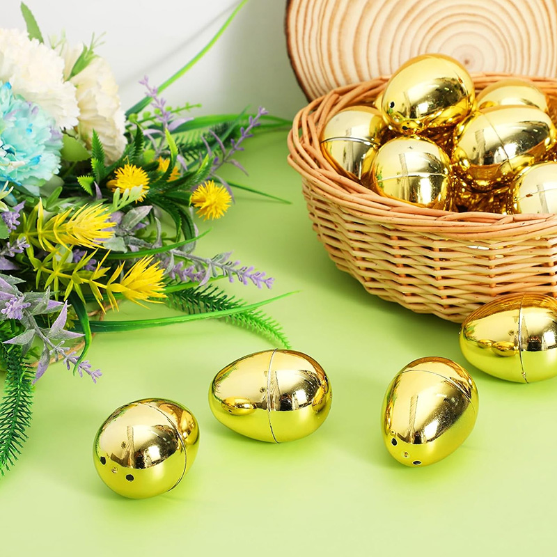 6-24Pcs Golden Easter Eggs Pla – Party Games Easter Egg recenzja i cena