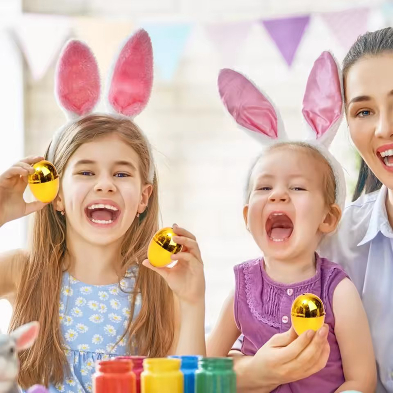 6-24Pcs Golden Easter Eggs Pla – Party Games Easter Egg recenzja i cena