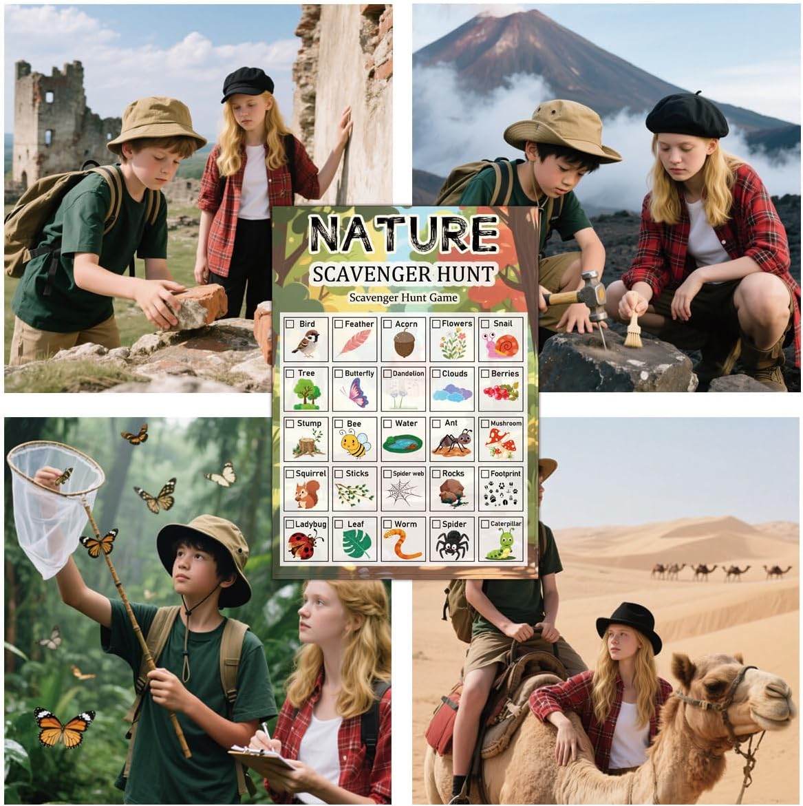 30 Pcs Nature Scavenger Hunt C – Scavenger Hunt Card recenzja i cena